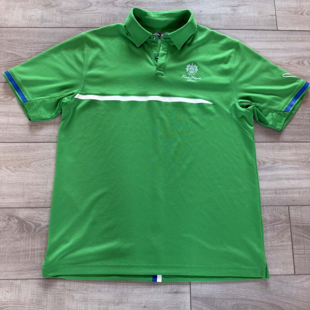 Callaway Opti-Dri Golf Polo Mens L Green Trump